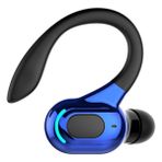 Easyde Kancalı Tek Kulak Bluetooth Özellikli Kulaklık (Yurt Dışından) - Mavi