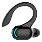 Easyde Kancalı Tek Kulak Bluetooth Özellikli Kulaklık (Yurt Dışından) - Siyah