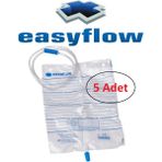 Easyflow 2000 ml 5 Adet Musluklu İdrar Torbası