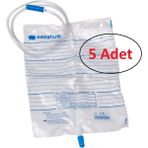 Easyflow 2000 ml 5 Adet Musluklu İdrar Torbası