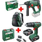 Easyimpact 18v-40 2,0 Ah Çift Akülü Matkap 2,0 Ah + Universalhammer 18v Kırıcı Delici (solo - Aküsüz) + Bosch Sırt Çantası