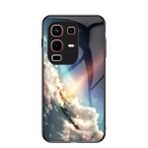 EasyShow Infinix Note 50s Kılıfları için Çok Renkli Kılıf, Kapak Gradyan Şeffaf Temperli Cam Kasa Infinix Note 50s ile Uyumlu (Parlak Yıldızlı)