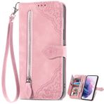 EasyShow Motorola Edge 50 Pro 3D Baskı Çiçek Kılıfı, Motorola Edge 50 Pro Stand Getir Cüzdan Cep Telefonu Kılıfı, Motorola Edge 50 Pro-Rosa için Kılıf