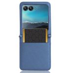 EasyShow Motorola Razr 40 Ultra Kılıf, Eşkenar Dörtgen Cep Telefonu Kılıfı, Motorola Razr 40 Ultra için Kickstand ve Deri Kredi Kartı Kılıfı ile Klasik Premium (Mavi)