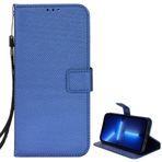 EasyShow Nokia 105 4G (2023) için Kılıf, Eşkenar Dörtgen Cep Telefonu Kılıfı, Nokia 105 4G (2023) için Klasik Premium Kickstand ve Deri Kılıf (Mavi)