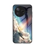 EasyShow Xiaomi Poco F7 Pro Kılıfları için Çok Renkli Kılıf, Kapak Gradyan Şeffaf Temperli Cam Kasa Xiaomi Poco F7 Pro ile Uyumlu (Parlak Yıldızlı)