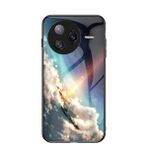 EasyShow Xiaomi Poco F7 Ultra Kılıflar için Çok Renkli Kılıf, Kapak Gradyan Şeffaf Temperli Cam Kasa Xiaomi Poco F7 Ultra ile Uyumlu (Parlak Yıldızlı)