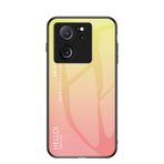 EasyShow Xiaomi Redmi K60 Ultra/13T Pro için Kılıf Renk Gradyan Temperli Cam Telefon Kılıfı Xiaomi Redmi K60 Ultra/13T Pro (Sarı)