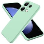 EasyShow Xiaomi Redmi Note 13 Pro/Poco M6 Pro 4G Uyumlu Kılıf, Sıvı Silikon Kılıf Jel Darbeye Dayanıklı Antik Kauçuk, Mikrofiber Kumaş Yumuşak Astar Kılıf, Redmi Note 13 Pro için Kılıf (Yeşil)
