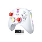 EasySMX X15 - Kablosuz Gamepad - Hall Effect Stick - Hall Triggers - Drift & Dead - RGB- PC, - Beyaz