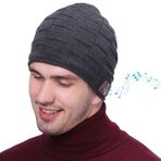 EasyULT Bluetooth bere, Bluetooth 5.0 müzik örgü bere, kışlık bere, sıcak bere, şapka, kış beresi, açık hava sporları, kayak, koşu, hediye şapkası, kadınlar ve erkekler için