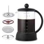 Easyworkz Eclipse French Press Borosilikat Camlı Kahve Çay Makinesi, 800ml siyah