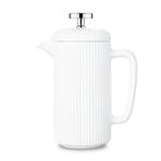 Easyworkz Porselen French Press 34 Sıvı Ons, Paslanmaz Çelik Pistonlu Kahve ve Çay Makinesi, 1000 ml, Fildişi