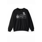 Eat Sleep DownHill Mountain Bİke Bisiklet Baskılı Sweatshirt Siyah