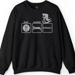 Eat Sleep DownHill Mountain Bİke Bisiklet Baskılı Sweatshirt