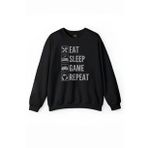 Eat Sleep League Repeat league Lol Baskılı Sweatshirt