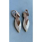 Eataly Shoes ICON Bej Dantel Bilekten Bağlı Babet