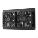 Eawfgtuw 30W Güneş Enerjili Egzoz Fanı - Monokristal Silikon Güneş Paneli Soğutma Çift Fanlı, Sera İçin Güneş Paneli Gücü Mini Vantilatör (Fan)