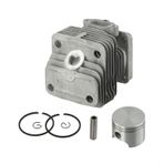 Eawfgtuw 40mm Silindir Piston Kiti Alüminyum Alaşımlı Yedek Parçalar Testere 42 44 8400 8405 Motor Performansı Yükseltmesi Kolay Kurulum 7 Parçalı Set