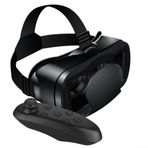 Eawfgtuw 5-7 İnç Akıllı Telefonlar için Kontrolörlü Ayarlanabilir VR Kulaklık, Göz Koruma Teknolojisine Sahip 3D Sanal Gerçeklik Gözlükleri, Sürükleyici Oyun ve Film Deneyimi (Siyah)