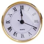 Eawfgtuw 80 MM Yuvarlak Kuvars Saat Ekleme Roma Rakamları ile Fit 73 mm Çap Delik, Kendin Yap Saat Onarım Aracı (Altın D)