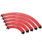 Eawfgtuw Ağaç İşleme Yuvarlak Formold Kalıp için Büyük Ark Köşesi R100/R150/R200/R250/R300 Alüminyum Alaşımlı İç Dış Ark Kenar Kanal Açma Gardırop Kırpma Kırmızı (R100) için Çift Limitli Konumlandırma