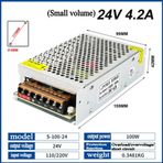 Eawfgtuw Aşırı Gerilim ve Aşırı Yük Koruması AC220V - 12V 24V Anahtarlı Güç Kaynağı Trafosu (S-350-12 (S-100-24 (100W 24V 4.2A) Küçük boy)