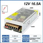 Eawfgtuw Aşırı Gerilim ve Aşırı Yük Koruması AC220V - 12V 24V Anahtarlı Güç Kaynağı Trafosu (S-350-12 (S-200-12 (200W 12V 16.5A))