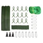 Eawfgtuw Bahçe Kafesi A-Çerçeve 122 x 122 cm, Katlanabilir Tırmanma Desteği, Yükseltilmiş Yatak, Salatalık, Domates, Yeşil Fasulye, Çıtır Bezelye, Plastik Kaplı Çelik