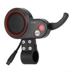 Eawfgtuw Elektrikli Scooter LCD Ekran 5/6 Pin Dashboard Kugoo TF-100 36-48V Denetleyici Hız Vites Güç Modu Göstergesi Su Geçirmez ABS 120x110x30mm Siyah (6pin)