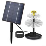Eawfgtuw Güneş Enerjili Açık Çeşme 2W Bölünmüş Tasarım Kuş Banyosu Bahçe Gölet Dekorasyon Su Özelliği ile 160L/h Akış Hızı 60cm Sprey Yüksekliği