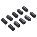 Eawfgtuw Gürültü Bastırıcı Filtre Halkası TDK 5 mm Ferrit Çekirdek, 10x Kablo Kelepçesi, Net Sinyal Arttırıcı (siyah)