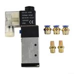Eawfgtuw Güvenilir 4V21008 DC 12V Solenoid Pnömatik Valf Endüstriyel Uygulamalar İçin 5 Portlu 5 Yollu 2 Pozisyonlu Elektrikli Solenoid Valf Model 4V21008 Hava Sistemleri için