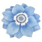 Eawfgtuw Halı Mat, Mat Çiçek Halı, Çin Tarzı Lotus Yer Paspası Başucu Battaniyesi Vestiyer Paspası 40 * 40 cm Yer Halıları, Aile Yatak Odası Oturma Odası Mutfak için Uygun (Açık Mavi)