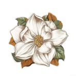 Eawfgtuw Lotus Zemin Paspası Yuvarlak Kristal Kadife Halı Kaymaz Kauçuk Destekli Yatak Odası, Banyo, Mutfak Giriş Yolu için - Yumuşak Emici Çiçek Halı (Manolya)