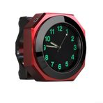 Eawfgtuw Motosiklet Gidon Saati 3,3 cm Çap Alüminyum Alaşım Su Geçirmez IPX7 Kuvars Saat Aydınlık 22-28mm Gidon için Mavi Kırmızı Beyaz Siyah (kırmızı)