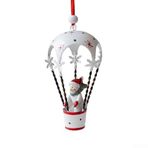 Eawfgtuw Noel Ağacı Süsü Beyaz 6 x 11 cm Demir Asma Dekorasyon Tatil Ev İç Mekan Dış Mekan Şenlikli Parti Dekoru Noel Asılı Kolye (SnowMan)