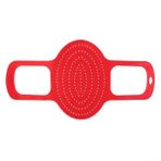 Eawfgtuw Silikon Hava Fritöz Liner Transfer Sling Mat Isıya Dayanıklı Yapışmaz Mutfak Kaldırma Aracı Düdüklü Tencere Pişirme Kavurma 58.5x31.5cm (Kırmızı)