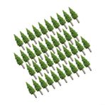 Eawfgtuw Tren Demiryolu için Model Ağaçlar Diorama Wargame Manzara Manzarası, 40 Parça Plastik Yeşil Minyatür Ağaçlar, 3,5 cm ve 4,5 cm Yükseklik, Kum Tablası için Uygun (H 4.5CM)