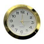 Eawfgtuw Yuvarlak Kuvars Saat Ekleme 36 mm/55 mm Çap Altın Gümüş Tonlu Çerçeve Roma Arap Rakamları Paslanmaz Çelik Arka Cam Lens El İşi Kendin Yap Aracı (55 mm C)