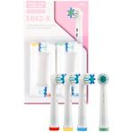 EB62-X Hassas Bakım Diş Fırçası Yedek Başlığı, Oral-B ile Uyumlu, Ultra İnce Kıllar, Hassas Diş ve Diş Etleri için, 4'lü Paket