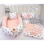 Ebabynest Big Star Serisi Beyaz Pudra Babynest Alt Açmalı Set - Renkli - 24 Ay