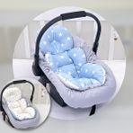Ebabynest Bigstar Serisi Mavi Gri Puset Alt Minder - 0 - 13 kg - Renkli