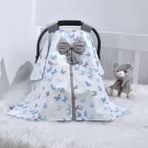 Ebabynest Kelebek Serisi Mavi Puset Örtüsü V3 - 0 - 13 kg - Renkli