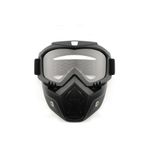 ebakbak Cross Motosiklet Bisiklet Gözlüğü Açık Kask Maskesi Süngerli Bant Lastikli Jet Maske Şeffaf Cam