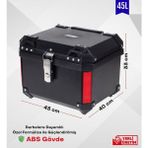 Ebakbak Motosiklet Arka Çanta Karbon Desen Aliminyum Pro-X 45 Litre Motor Çantasımotosiklet Arka Çanta Karbon Desen Aliminyum Pro-X 45 Litre Motor Çantasımotosiklet Arka Çanta Karbon Desen Aliminyum 45 Litre - Siyah