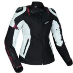 Ebakbak Motosiklet Kadın Montu Full Korumalı 4 Mevsim Deri ve Maxdura Kumaş Mont Beyaz - XL