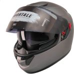 Ebakbak Motosiklet Kaskı Ce Sertifikalı Güneş Vizörlü Full Face Mat Titanyum Kask - Gri