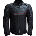 Ebakbak Motosiklet Montu 4 Mevsim Maxdura ve Leather Kumaş Falcon Deri Mont Siyah