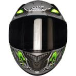 Ebakbak Motosiklet Sertfikalı Güneş Vizörlü Kask Full Face Motor Kaskı Zombıes Whıte - XL